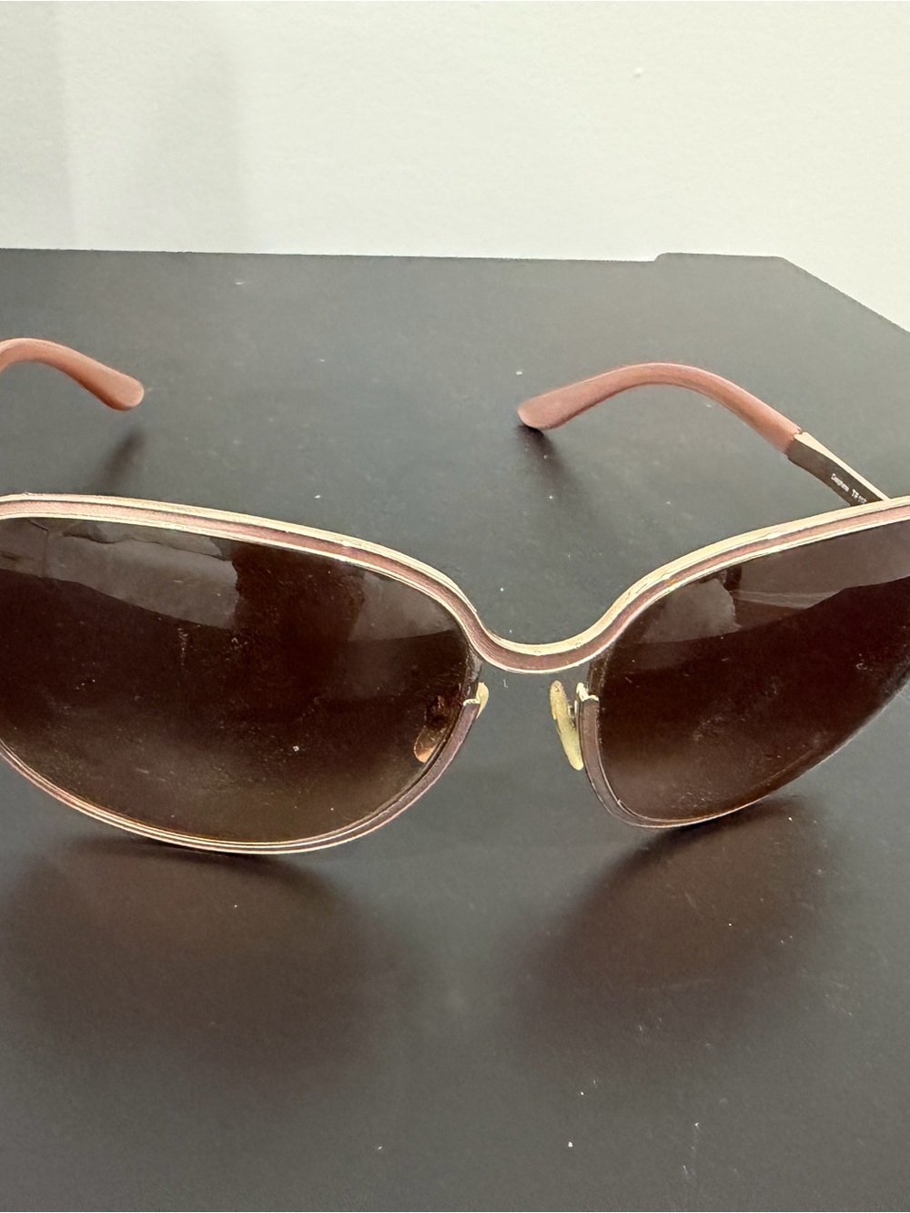 Tom Ford Brown Gradient Sunglasses with Gold Trim